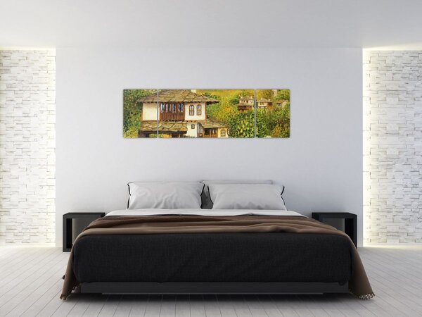 Obraz - Chaloupky v létě (170x50 cm)