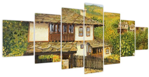 Obraz - Chaloupky v létě (210x100 cm)