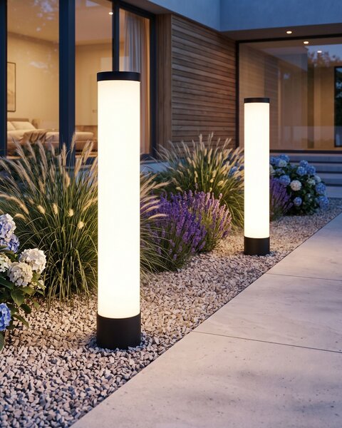 Venkovní LED sloupková lampa MANOL Černá