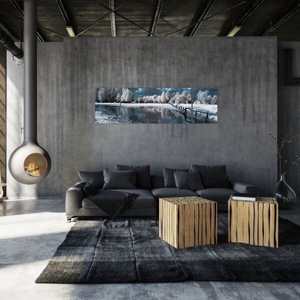 Obraz - Zamrzlá krajina (170x50 cm)