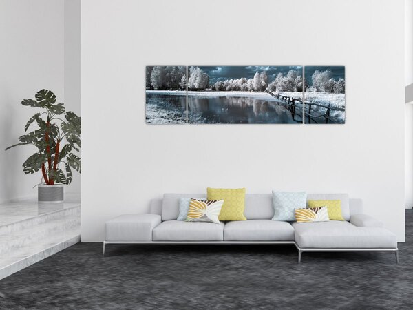 Obraz - Zamrzlá krajina (170x50 cm)