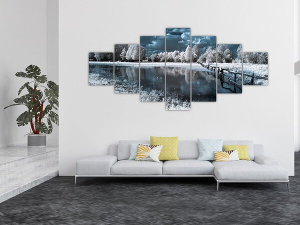 Obraz - Zamrzlá krajina (210x100 cm)
