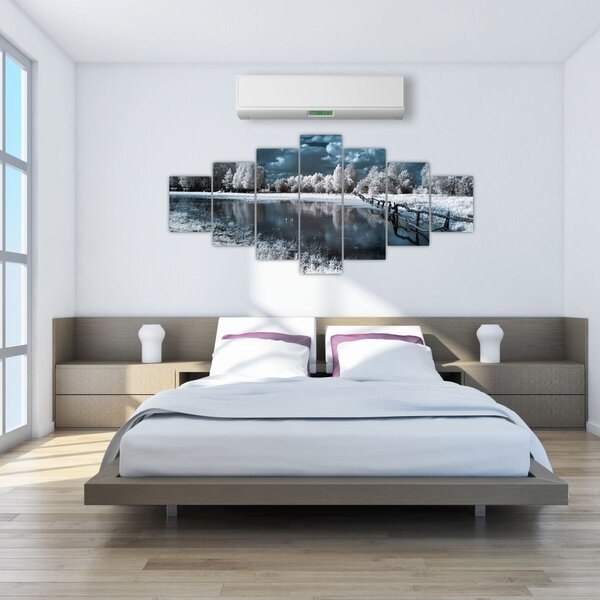 Obraz - Zamrzlá krajina (210x100 cm)