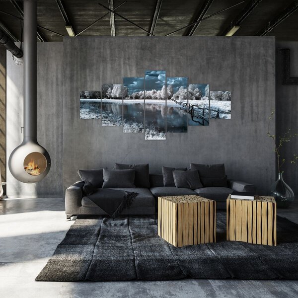 Obraz - Zamrzlá krajina (210x100 cm)
