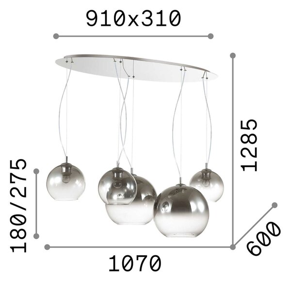 Ideal Lux Závěsné svítidlo NEMO PLUS SP5