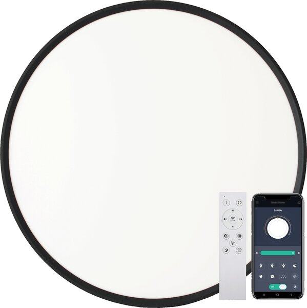 NOMY-RC LED 40W BLACK svítidlo přisazené, 4000lm, CCT 3000/4000/6000K, IP20, dálkové ovládání