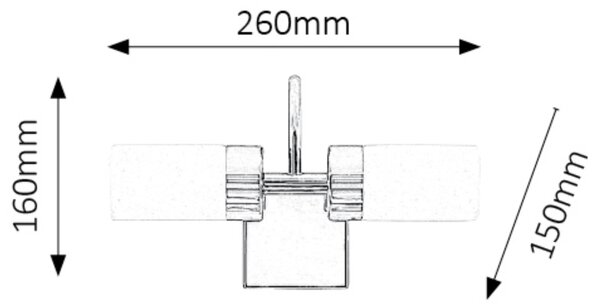 Koupelnové LED svítidlo BETTY 2 chrom/opálové sklo