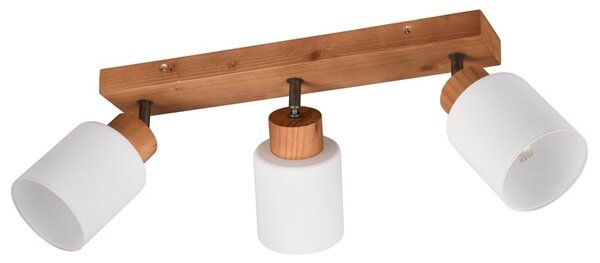 Bodové svítidlo ASSAM 3 bílá/dřevo
