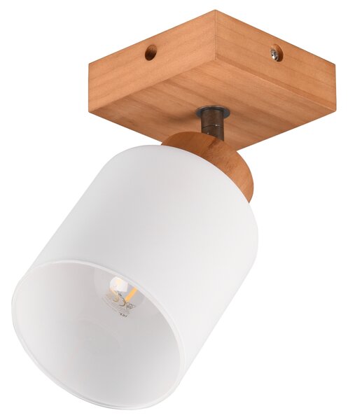 Bodové svítidlo ASSAM 1 bílá/dřevo