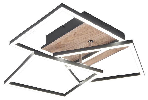 Stropní LED svítidlo MOBILE černá/přírodní