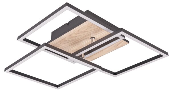 Stropní LED svítidlo MOBILE černá/přírodní