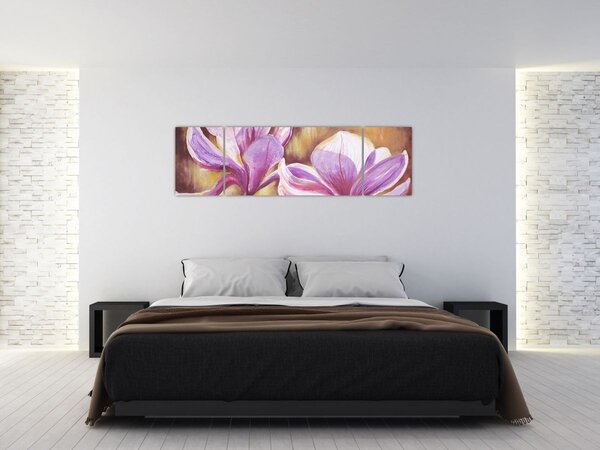 Obraz - Květy magnólie (170x50 cm)
