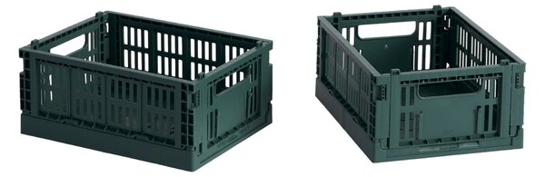 HAY Úložné boxy Colour Crate, Mini, 2 kusy, Dark Green