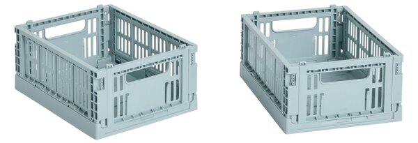 HAY Úložné boxy Colour Crate, Mini, 2 kusy, Dusty Blue