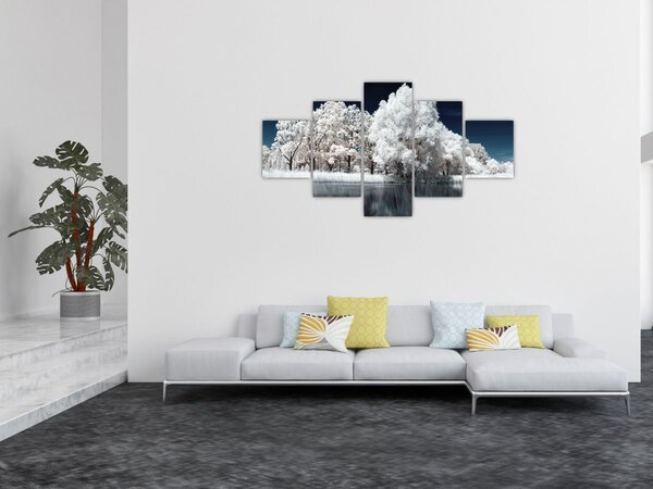 Obraz - Sněhobílé stromy (125x70 cm)