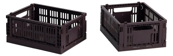 HAY Úložné boxy Colour Crate, Mini, 2 kusy, Bordeaux