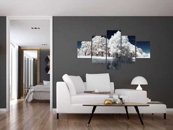 Obraz - Sněhobílé stromy (125x70 cm)
