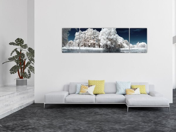 Obraz - Sněhobílé stromy (170x50 cm)