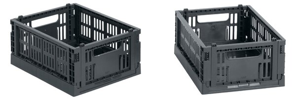 HAY Úložné boxy Colour Crate, Mini, 2 kusy, Charcoal
