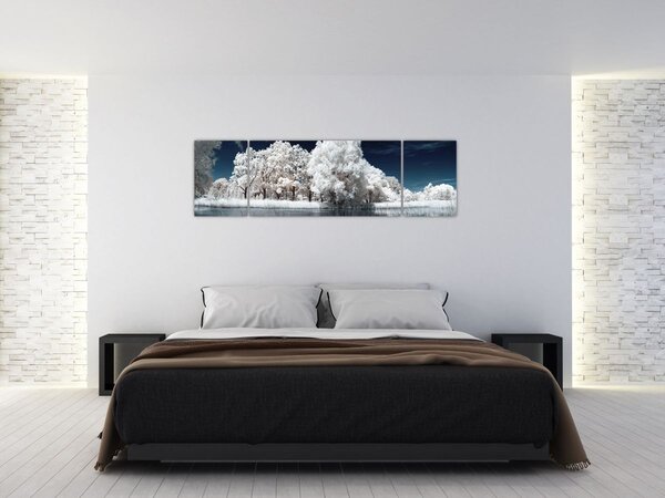 Obraz - Sněhobílé stromy (170x50 cm)