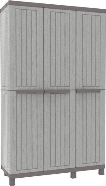 Famanu Skříň – Praktické úložné řešení do zahrady – Šedá – 110x50x180 cm
