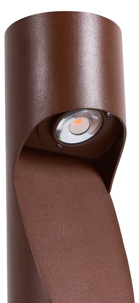 Venkovní LED sloupková lampa CAROI Hnědá