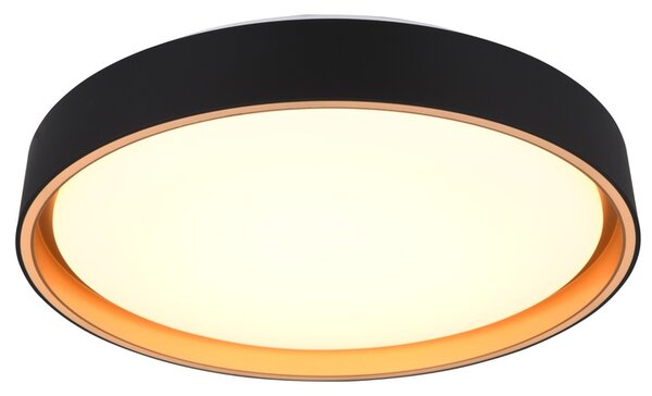 Stropní LED svítidlo FELIS černá/zlatá