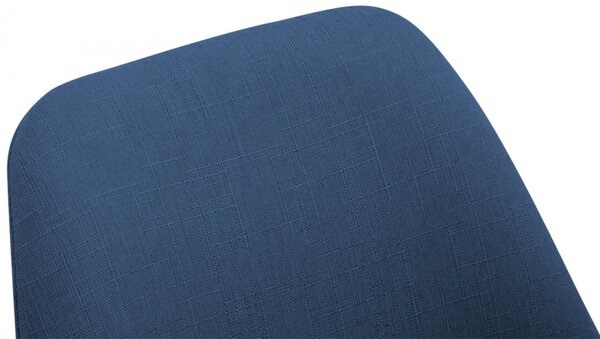 Židle Borne V2 - látka, dřevené nohy ořech - Modrá