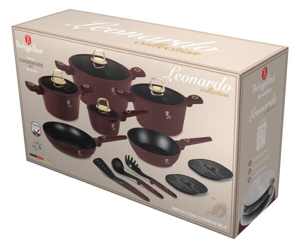 Sada nádobí s titanovým povrchem 15 ks Leonardo Collection