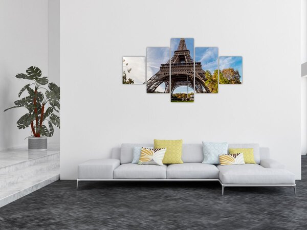 Obraz - Eiffelova věž barevná (125x70 cm)