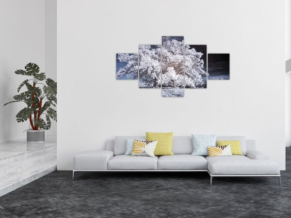 Obraz - Sněhobílý strom (125x70 cm)