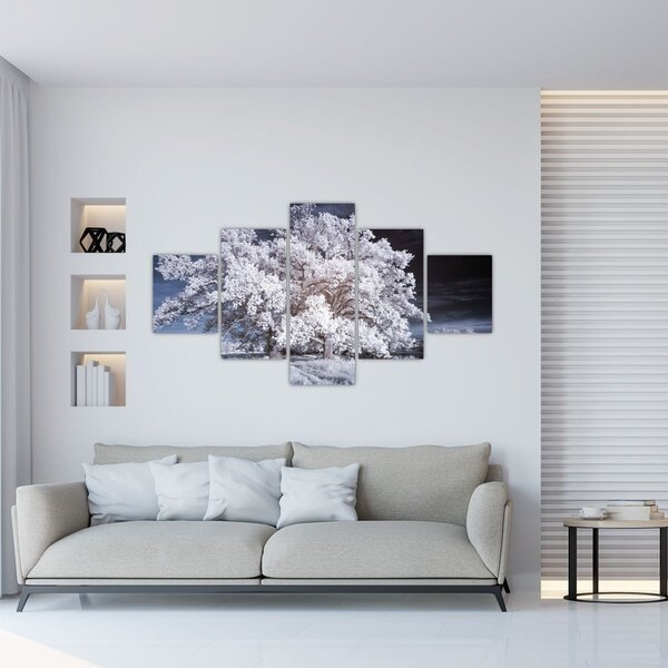Obraz - Sněhobílý strom (125x70 cm)