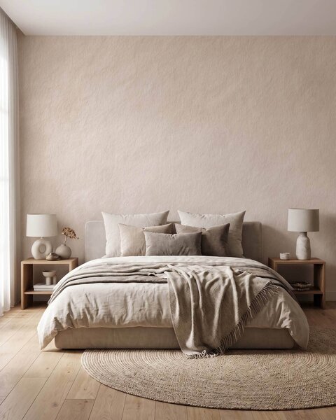 Fototapety Světle béžové pozadí ve stylu dekorativní omítky, minimalistický styl, kamenná struktura, Tapety Unikátní, w09800 : uwalls.cz