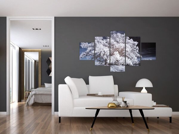 Obraz - Sněhobílý strom (125x70 cm)