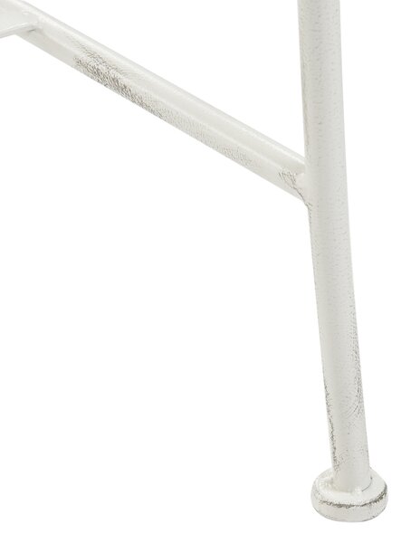 Zahradní lavice GUALEA 130 cm Kov Krémově bílá