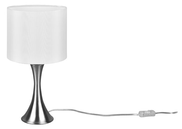 Stolní lampa SABIA nikl/bílá