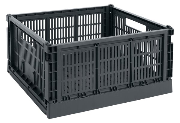 HAY Úložný box Colour Crate, Large Square, Charcoal