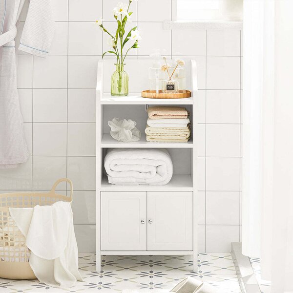 Koupelnová komoda Rootz – úložná skříňka – organizér z MDF – 41 cm x 86 cm x 36 cm – ochrana proti převrácení – robustní konstrukce