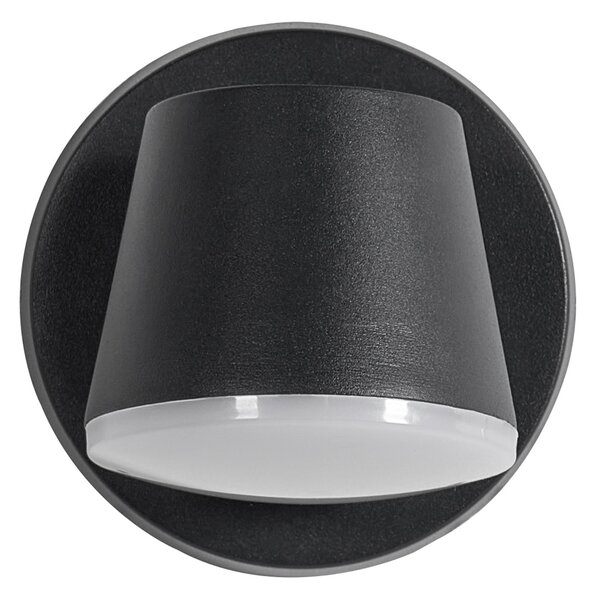 Sada 2 venkovních nástěnných LED světel SALAS Černá