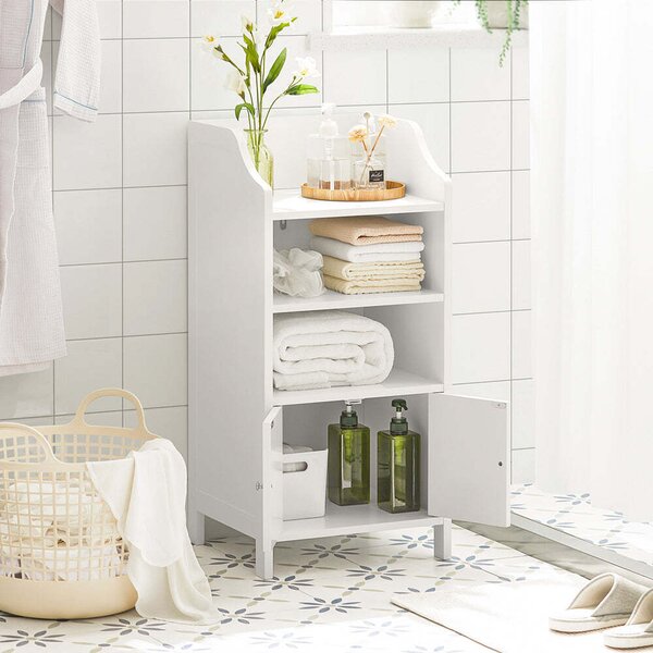 Koupelnová komoda Rootz – úložná skříňka – organizér z MDF – 41 cm x 86 cm x 36 cm – ochrana proti převrácení – robustní konstrukce