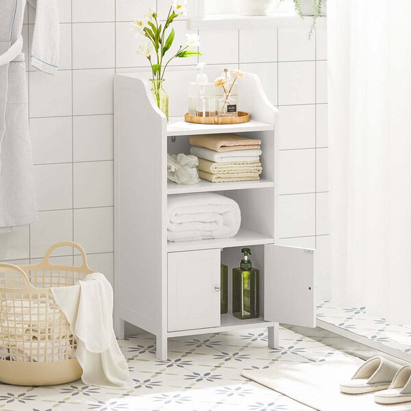 Koupelnová komoda Rootz – úložná skříňka – organizér z MDF – 41 cm x 86 cm x 36 cm – ochrana proti převrácení – robustní konstrukce