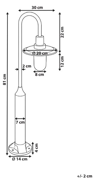 Venkovní LED sloupková lampa ABEDES Černá