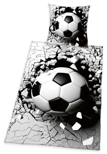 Povlečení FOTBAL černá/bílá, 70x90 a 140x200 cm