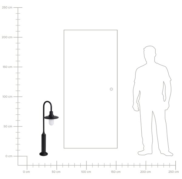 Venkovní LED sloupková lampa ABEDES Černá