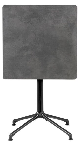 Profi venkovní stůl HORIZON 2 os. výška standard - podnoží černá Noir, deska HPL 59x59 cm šedá Mineral