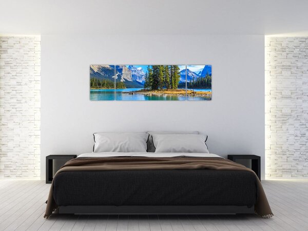 Obraz - Horská krajina s řekou (170x50 cm)