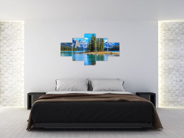 Obraz - Horská krajina s řekou (125x70 cm)