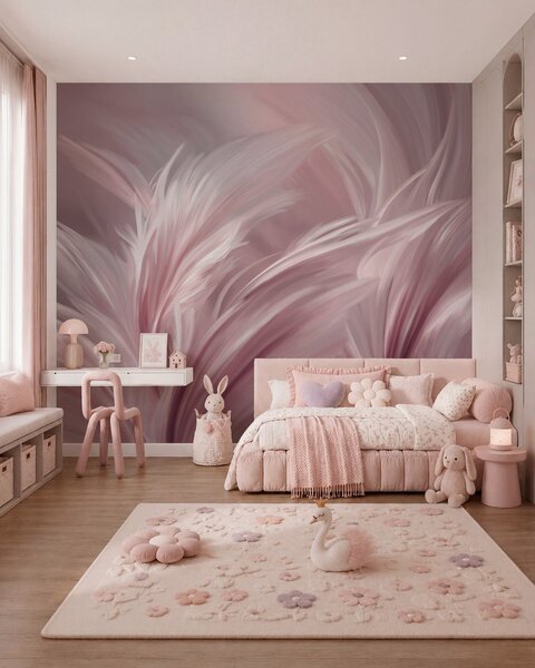 Fototapety Elegantní peří v odstínech růžové, Fototapety abstraktní, w05658v1 : uwalls.cz