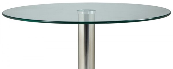 Stůl skleněný kulatý 1025033 - v70 x Ø60 cm - Transparentní / sklo