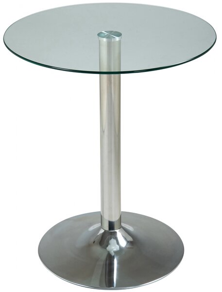Stůl skleněný kulatý 1025033 - v70 x Ø60 cm - Transparentní / sklo